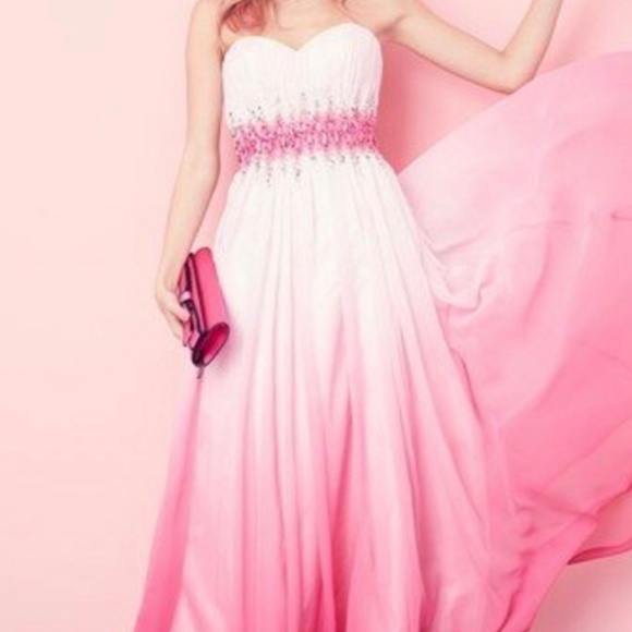 Pink Ombré Prom Dress |Sean Collection| Size 2 - Picture 6 of 6